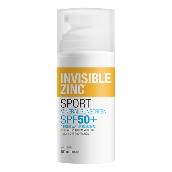 INVISIBLE ZINC SPORT Mineral Sunscreen SPF 50+ Cream 100mL INVISIBLE ZINC SPORT Mineral Sunscreen SPF 50+ Cream 100mL