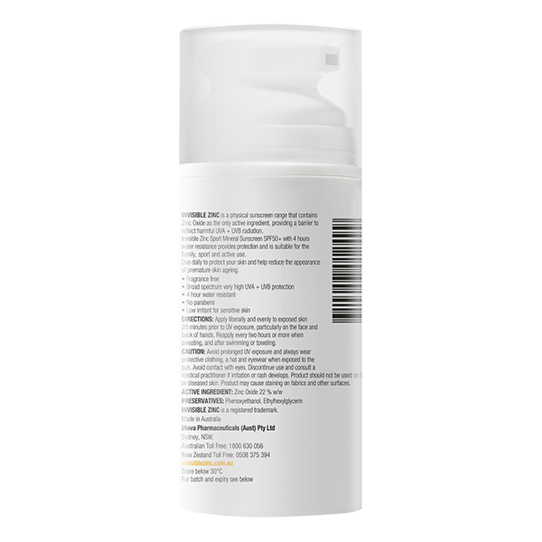 SPORT Mineral Sunscreen SPF 50+ Cream 100mL SPORT Mineral Sunscreen SPF 50+ Cream 100mL