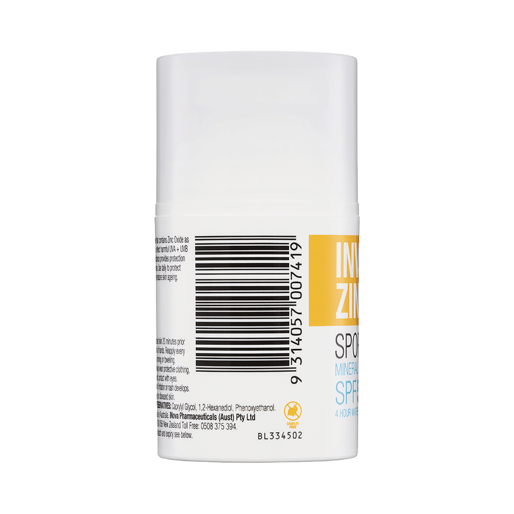 INVISIBLE ZINC SPORT Mineral Sunscreen SPF 50+ 50mL