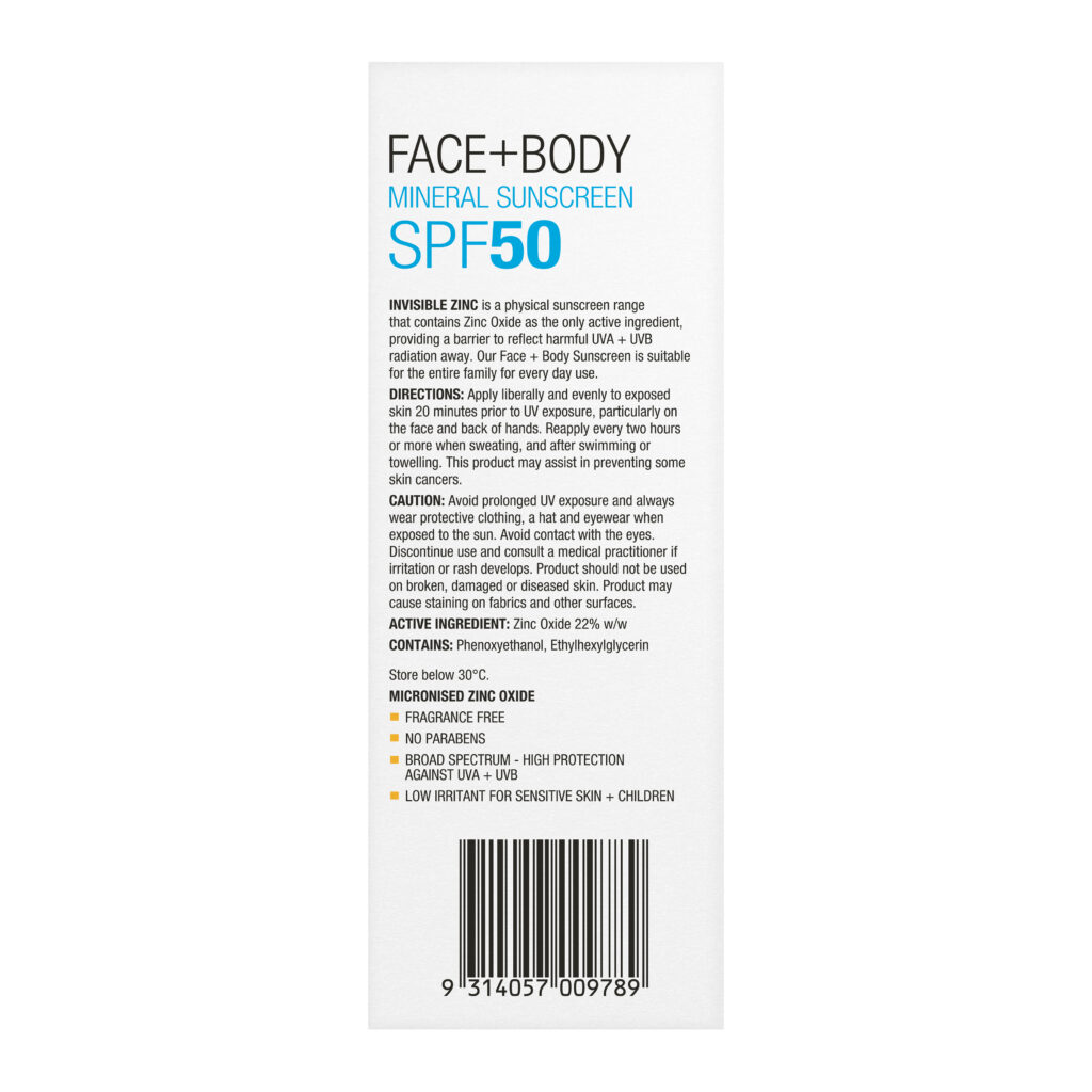 FACE + BODY Mineral Sunscreen SPF 50 150g